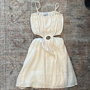 FAITHFULL THE BRAND - Cream Sleeveless Cutout Dress